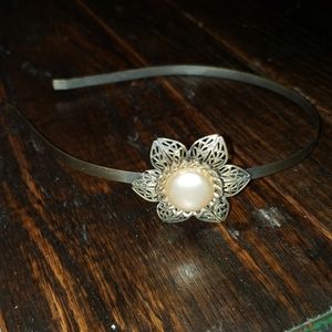 Vintage Handmade Metal Flower Headband